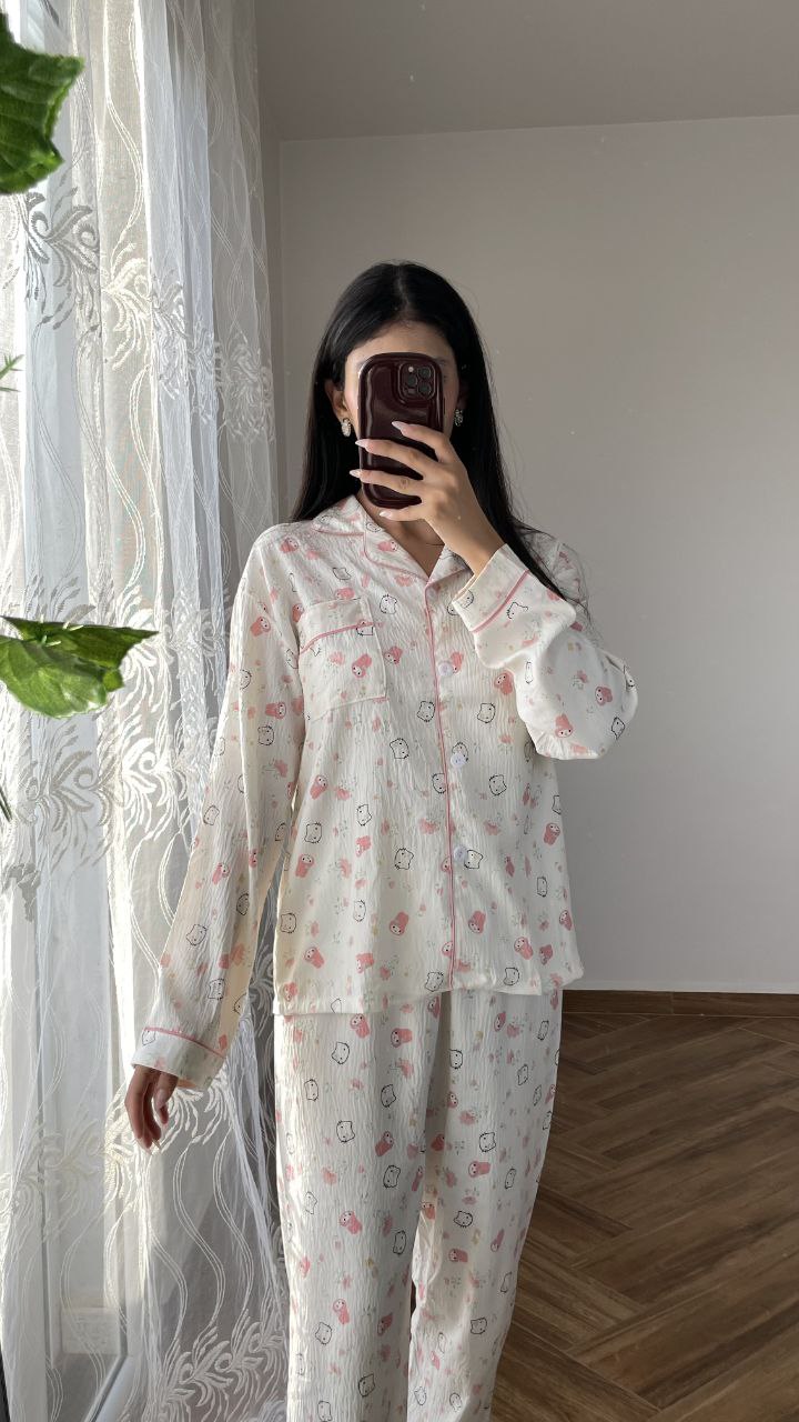 Pyj Hello kitty Blanc