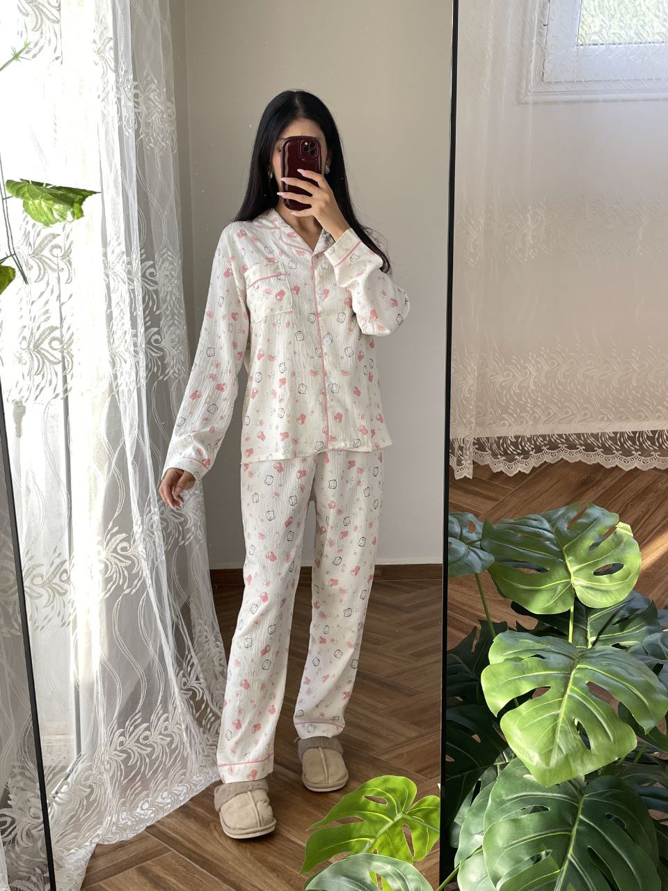 Pyj Hello kitty Blanc